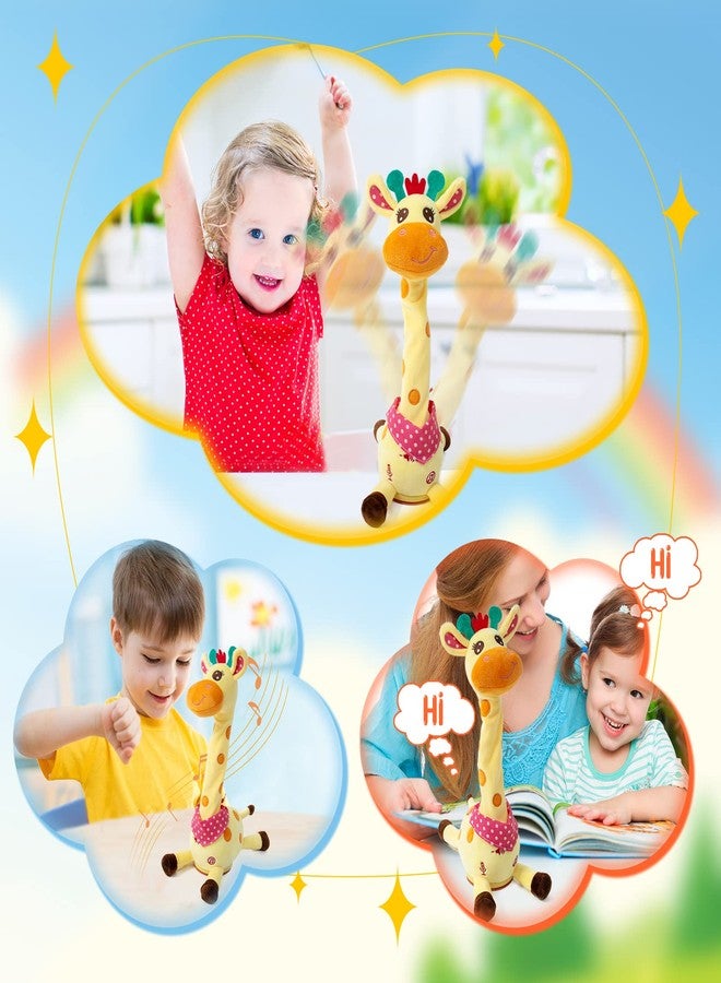 JISON21 Dancing Talking Giraffe Plush Toy, Funny Singing Recording & Repeating Musical Giraffe, Unique Valentine's Day Gift for Girlfriend Boyfriend, Interactive Fun for Baby Toddlers Kids(Yellow) - Image 2
